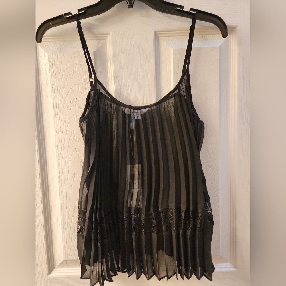 BCBGeneration Black Pleated Blouse